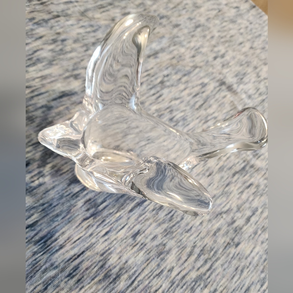 Crystal dove bird dish